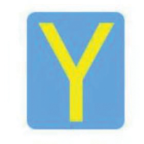 Quick-Align® Individual Gothic Number & Letter Labels, Y, 3" H, Yellow