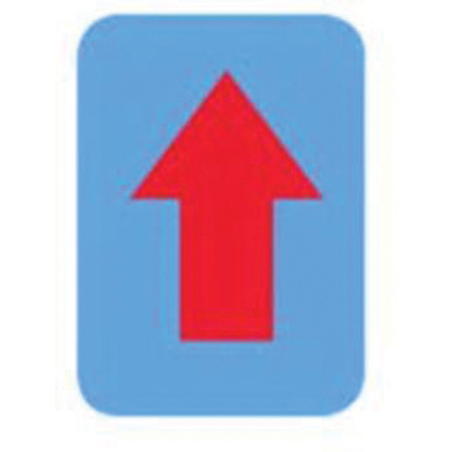 Quick-Align® Individual Gothic Number and Letter Labels, Arrow Symbol, 3" H, Red