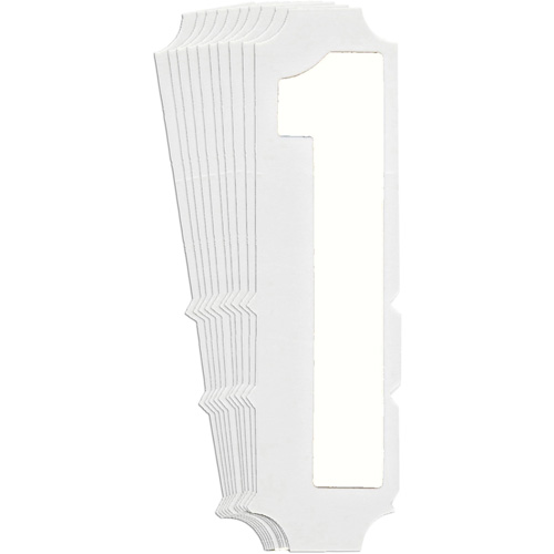 Quick-Align® Individual Gothic Number and Letter Labels, 1, 3" H, White