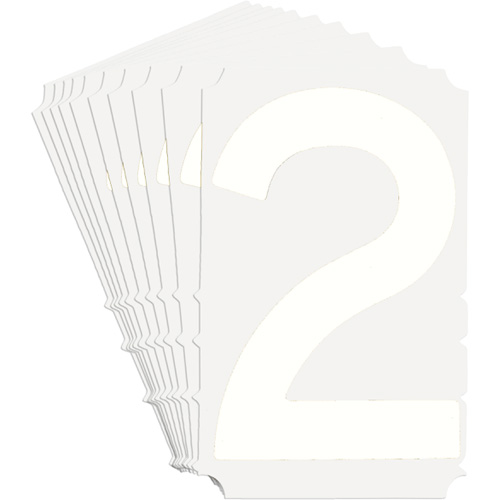 Quick-Align® Individual Gothic Number and Letter Labels, 2, 3" H, White