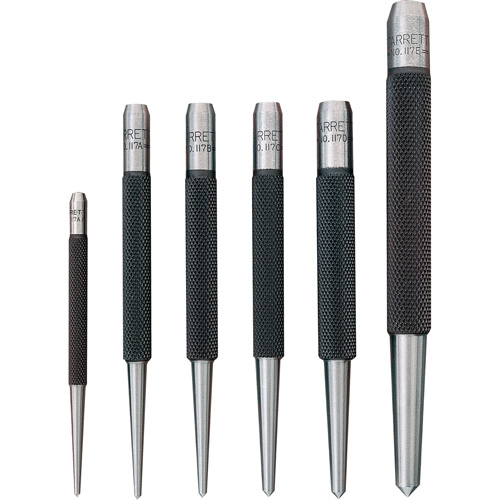 Centre Punches With Round Shanks, 5 Pieces