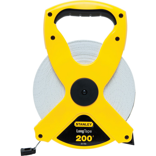 Fibreglass Long Tape, 1/2" x 200'/60 m, Imperial & Metric Graduations