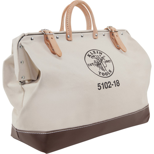 Heavy-Duty 18" Tool Bag, Canvas, 1 Pockets, Beige