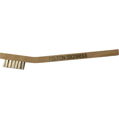 Small Cleaning Scratch Brushes, Stainless Steel, 3 x 7 Wire Rows, 7-3/4" Long