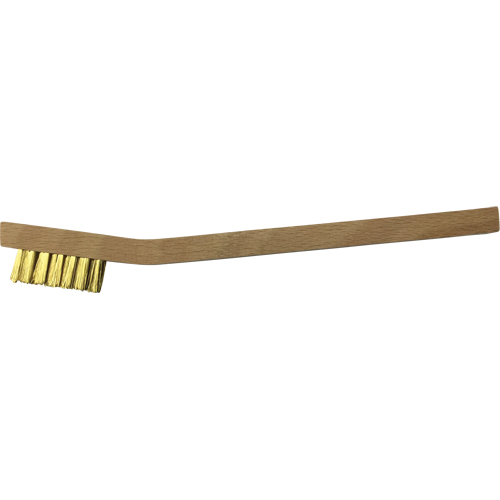 Small Cleaning Scratch Brushes, Brass, 3 x 7 Wire Rows, 7-3/4" Long