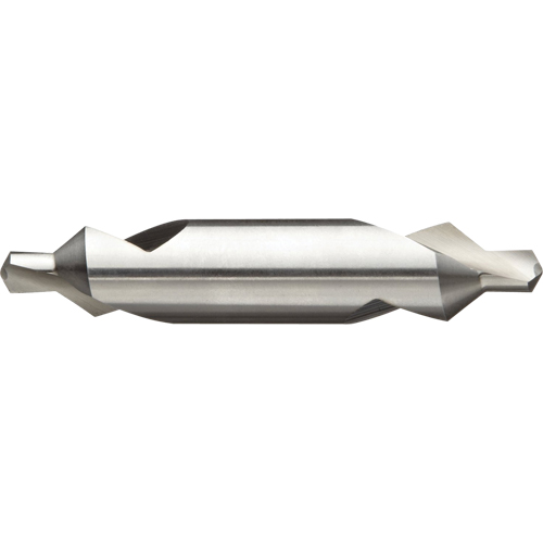 Combined Drill & Countersink, #2, 0.0781" Small Diameter, 3/16" Large Diameter, High Speed Steel