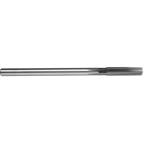 Chucking Reamer, 21/64", Straight Flute, High Speed Steel, Straight Shank