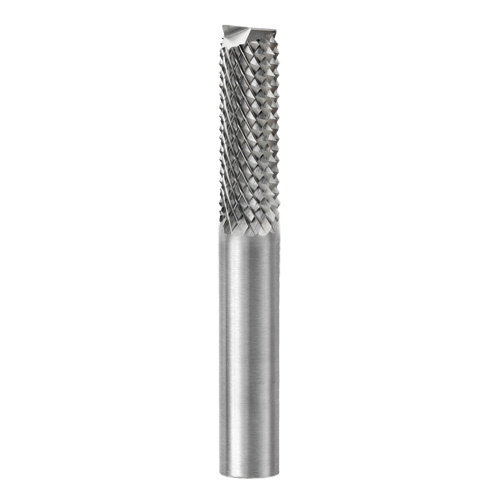 End Mill Fibreglass Router, 1/16" Dia., 3/16" Carbide Height, 1-1/2" L, 1/8" Shank