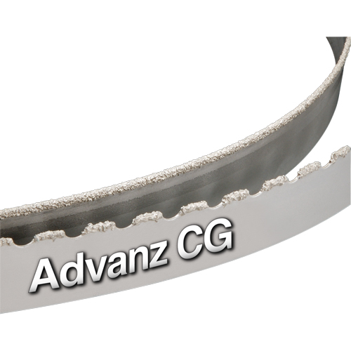 Advanz™ CG Bandsaw Blades, Tungsten Carbide Grit Bonded To An Alloy Back, 3/8" W x 0.025" Thick