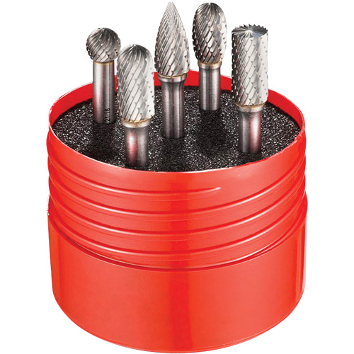 Double Cut Rotary Burr Set, 5 Pieces