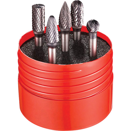 Double Cut Rotary Burr Set, 5 Pieces