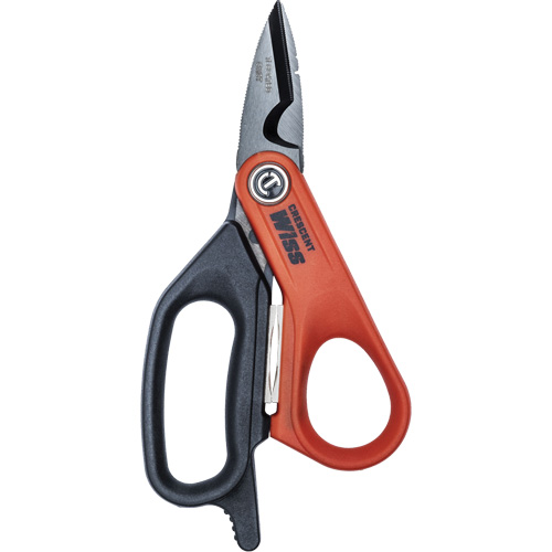 Electrician's Data Shears, 6", Rings Handle