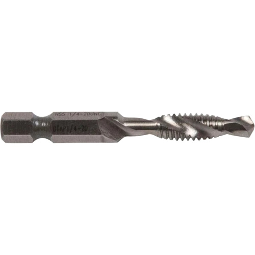 Drill/Tap Bit, 1/4", High Speed Steel