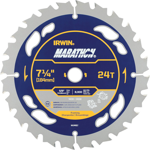 Marathon Circular Saw Blade, 7-1/4", 24 Teeth