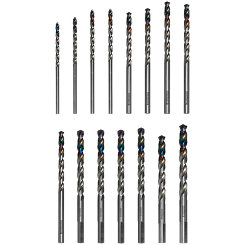 Metal Demon™ Drill Bits Set for Mild, Hardened and Stainless Steels, 15 Pieces