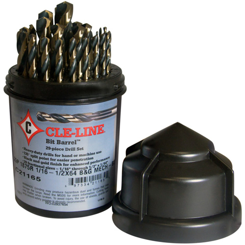 1875R Mechanics Length Drill Bit Set, 29 Pieces, High Speed Steel