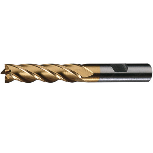 HG-4C-TN Centre Cutting Finishing End Mill, 1" Dia., 4-1/8"/104.77 mm L, 4 Flutes, 3/4"/19.05 mm Shank, High Speed Steel