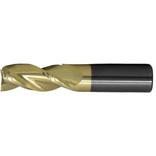 CEM-AM3-ZN Square End Stub End Mill for Aluminum, 3/4" Dia., 3"/76.2 mm L, 3 Flutes, 3/4" Shank, Carbide