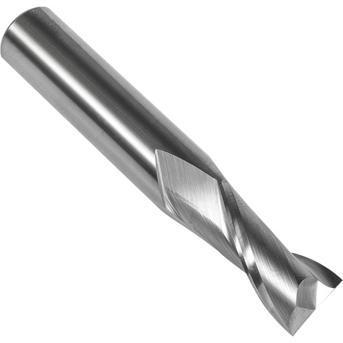 S108 30° Square End Mill, 1/4" Dia., 2-1/2" L, 2 Flutes, 1/4" Shank, Carbide
