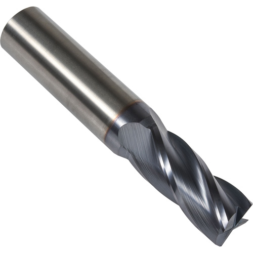 S234 30° Square End Mill, 1/16" Dia., 1-1/2" L, 4 Flutes, 1/8" Shank, Carbide