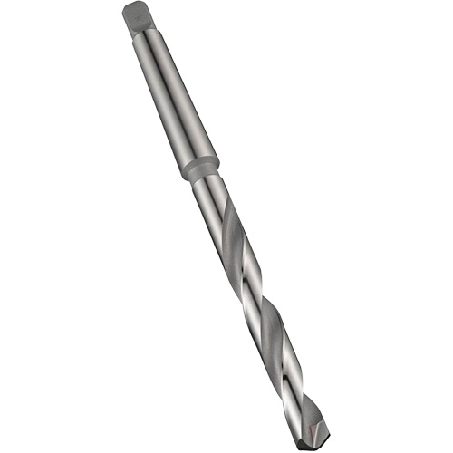 4-Facet Ground Brazed Taper Shank Drill Bit, 18 mm, Carbide, 130 mm Flute, 118° Point