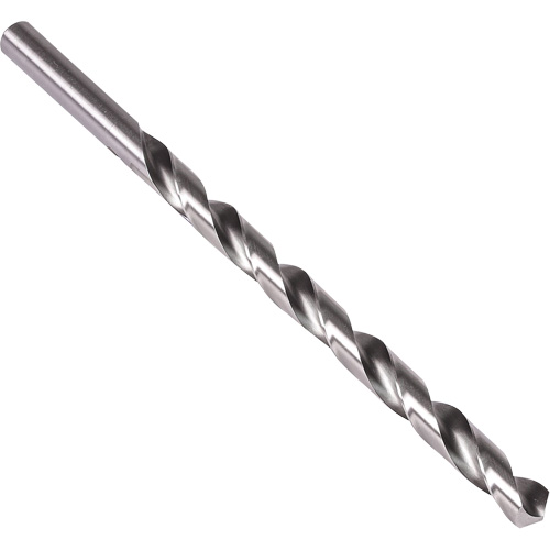 Extra Length Drill Bit, 3/8", High Speed Steel, 9" Flute, 118° Point