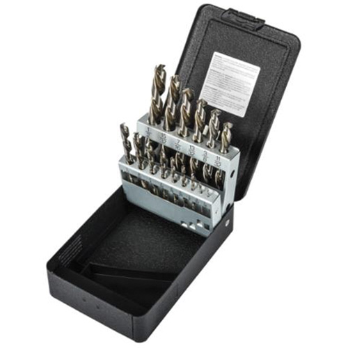 Jobber Length Drill Bit Set, 15 Pieces, High Speed Steel