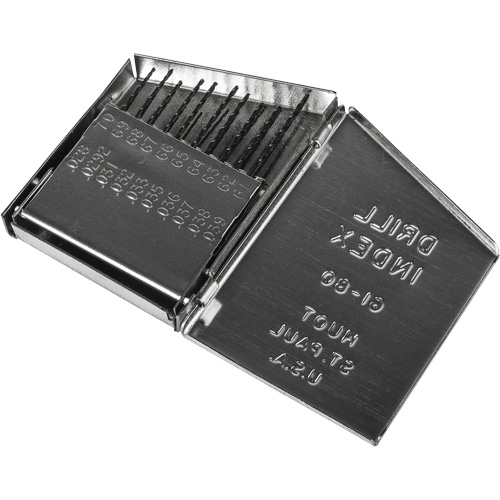 Jobber Length Drill Bit Set, 20 Pieces, High Speed Steel