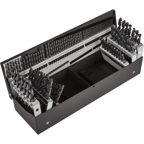 Jobber Length Combination Drill Bit Set, 114 Pieces, High Speed Steel