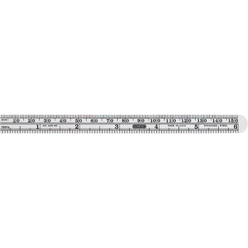 Economy Precision Flexible Ruler, 6-1/2" L, Steel