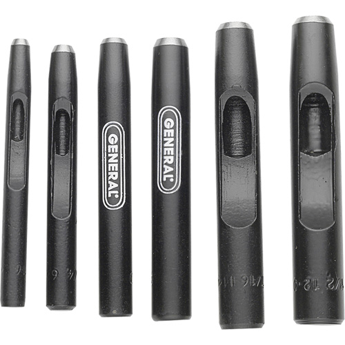 Hollow Steel Punch Set, 6 Pieces