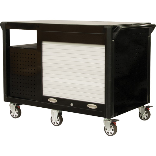 Industrial Cart, 12 Drawers, 31-5/8" L x 52-1/2" W x 40-1/4" H, Black/Orange -  - TER036