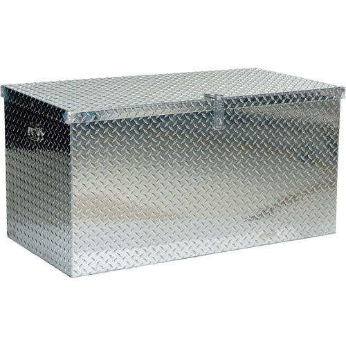 Aluminum Treadplate Portable Tool Box, 25-1/16" D x 49-1/4" W x 24" H, Silver
