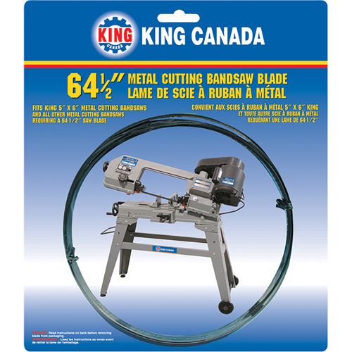 General Purpose Band Saw Blade, Bi-Metal, 64-1/2" L x 1/2" W x 0.025" Thick, 10 TPI