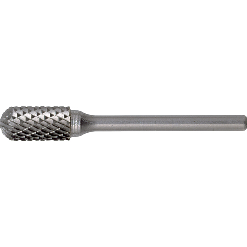 Solid Carbide Burrs - Cylinder Shape with Ball Nose, SC-42, 1/8" Dia., 9/16" Depth of Cut