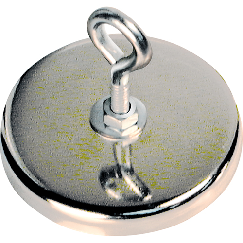 Low Profile Cup Magnets, 2-5/8" Dia., 41  lbs. Pull