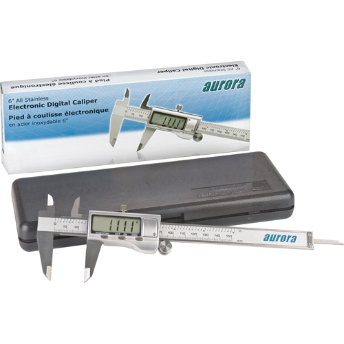 Electronic Digital Calipers, 0.001" (0.03 mm) Resolution, 0 - 6" (0 - 152 mm) Range - Digital Caliper - TGZ370