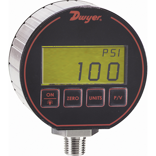 Pressure Gauge, 3" , 15 psi, Bottom Mount, Digital