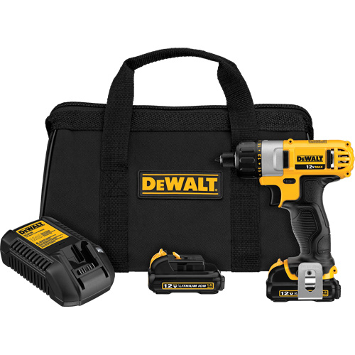 Max Screwdriver Kit, 1/4", 12 V, 160 UWO Max. Torque, Lithium-Ion Battery