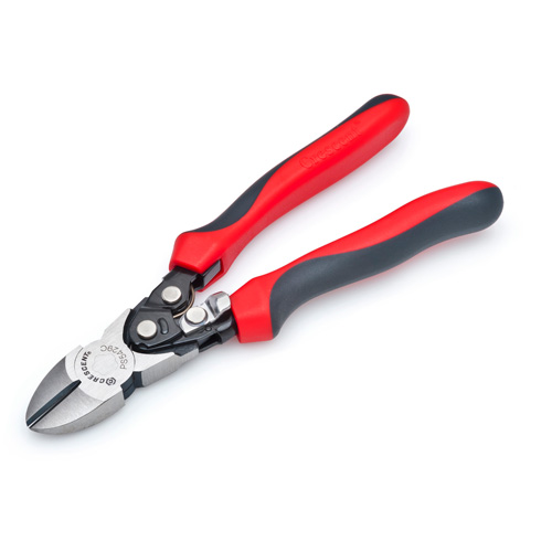 Pro Series Dual Material Diagonal Compound Action Cutting Pliers, 8" L