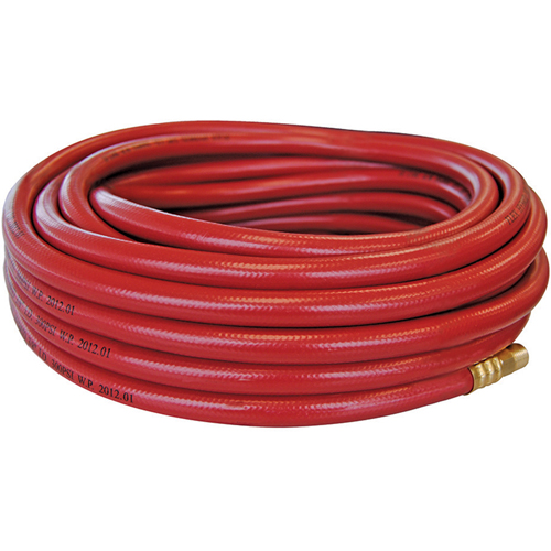 Flexhybrid Air Hoses With Fittings, 25' L, 1/4" Dia., 300 psi - Bulk PVC Air Hose - TNB036