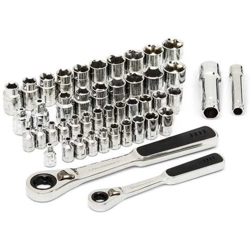 1/4" & 3/8" Drive Pass-Thru™ 6-Point SAE/Metric Tool Set, 46 Pcs