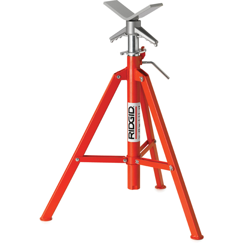 V Head Low Pipe Stand # VJ-98, 51-96 cm Height Adjustment, 12" Max. Pipe Capacity, 2500 lbs. Max. Weight Capacity