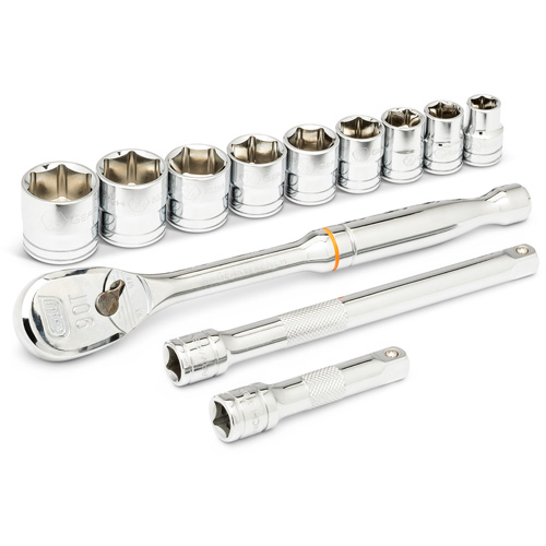 6-Point SAE Mechanics Tool Set, 12 Pcs, 3/8" Drive Size