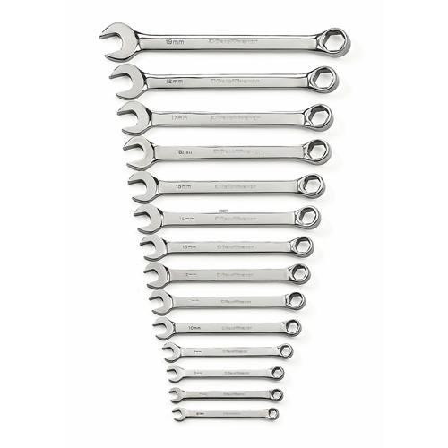6-Point Wrench Set, Combination, 14 Pieces, Metric