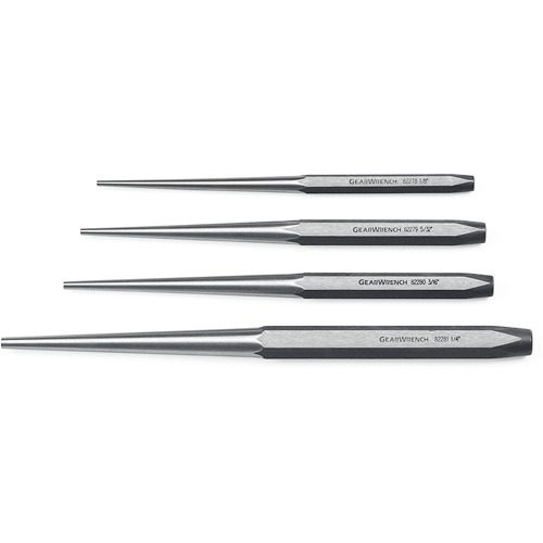 Long Taper Punch Set, 4 Pieces