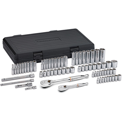 6- & 12-Point SAE/Metric Mechanics Tool Set, 68 Pcs, Deep