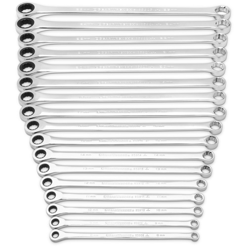 72-Tooth 12 Point XL GearBox™ Double Box Wrench Set, Ratcheting Box, 17 Pieces, Metric