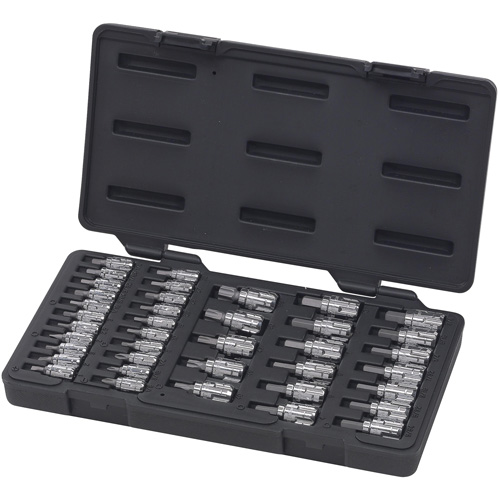 Pass-Thru™ SAE/Metric Bit Socket Set, Hex/Phillips/Slot/Torx, 1/4"/3/8" Drive, 39 Pcs