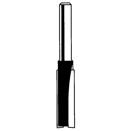 Freud Router Bit - Double Flute Straight Bit, 1/8" Dia., 3/8" H, 1-3/4" L, 1/4" Shank